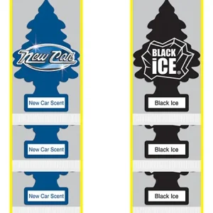 Little Trees 2 Tiras 24 Pza - Aroma Black Ice Y New Car
