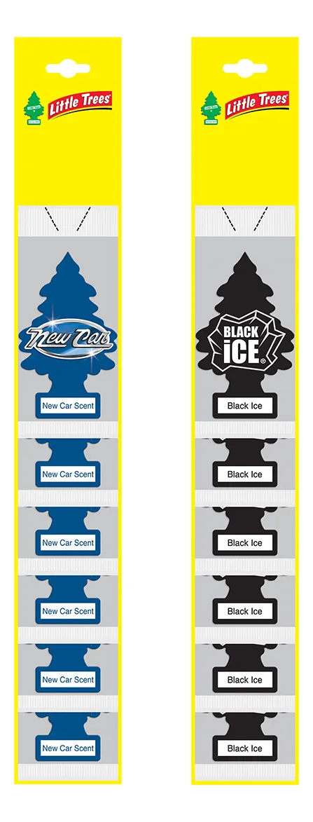Little Trees 2 Tiras 24 Pza - Aroma Black Ice Y New Car