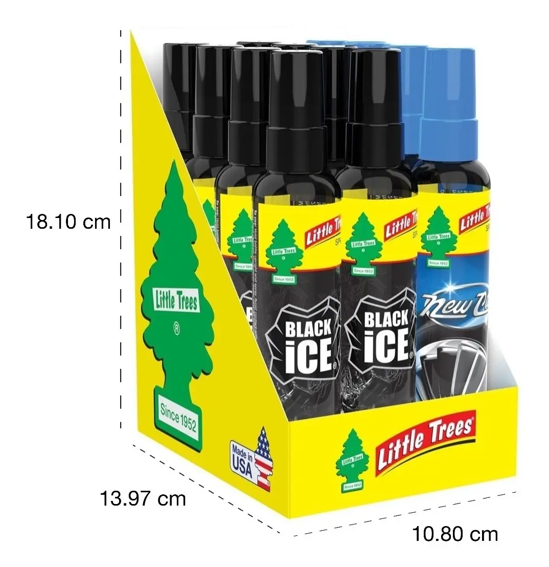 Aromatizantes En Spray Aroma Black Ice Y New Car 12 Piezas - Image 2