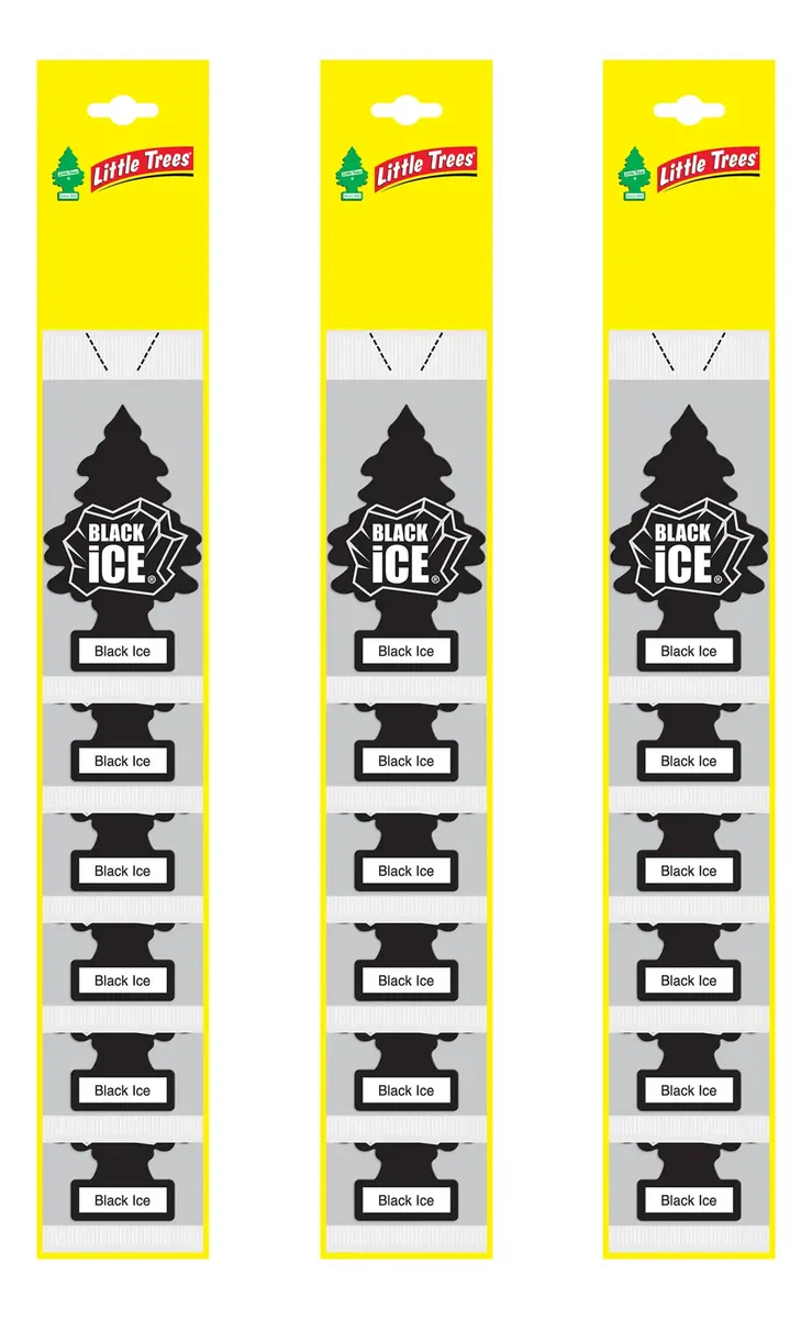 Little Trees 3 Tiras De 24 Pza Cada Una Aroma Black Ice