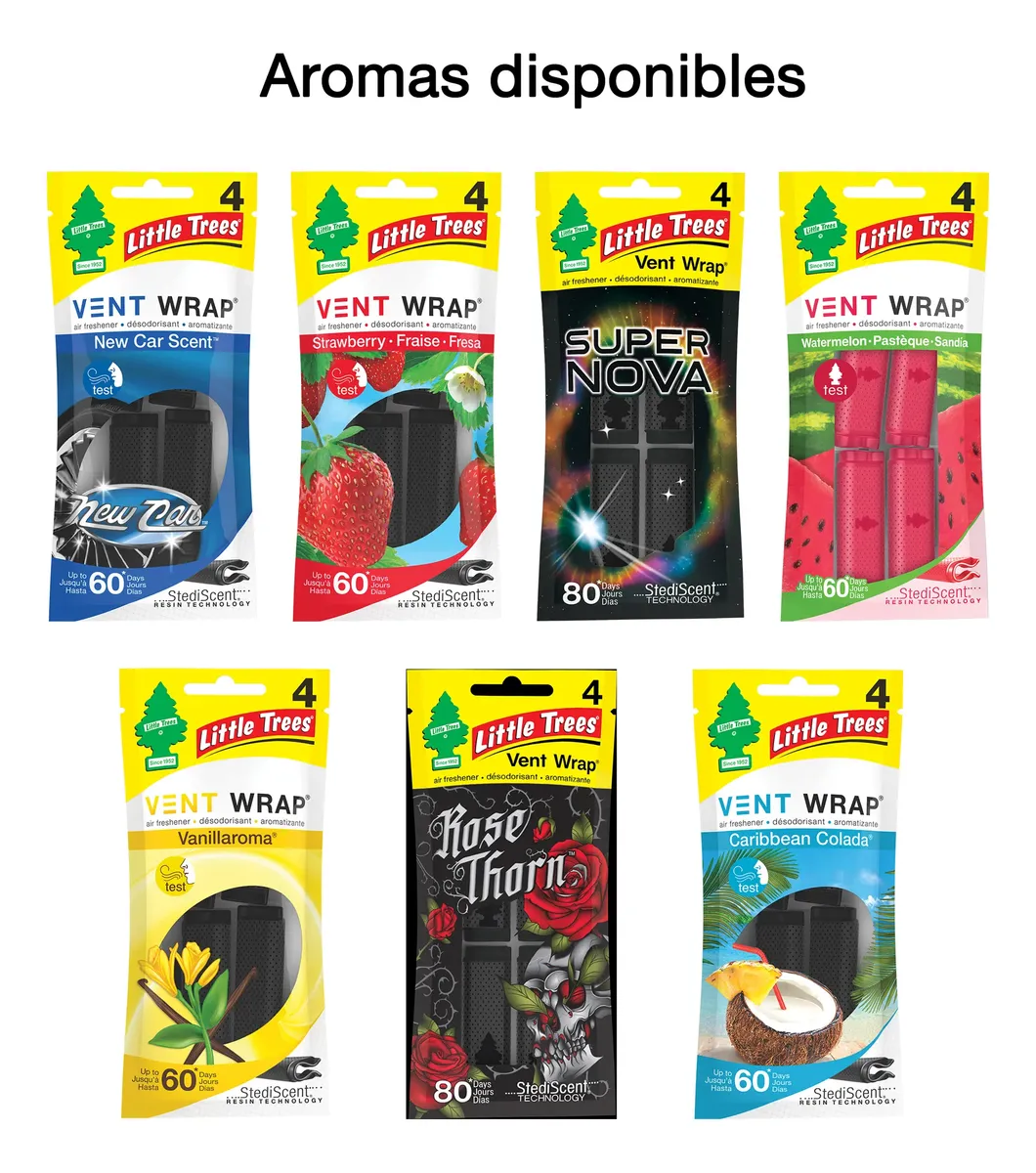 Little Trees Vent Wrap 12 Piezas - Aroma Black Ice - Image 2